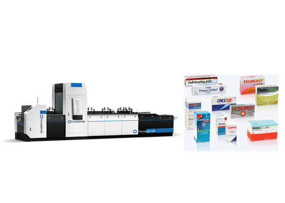 Máquina de la inspección de la impresión de la caja de la medicina de Focusight con la característica de la impresora de chorro de tinta
